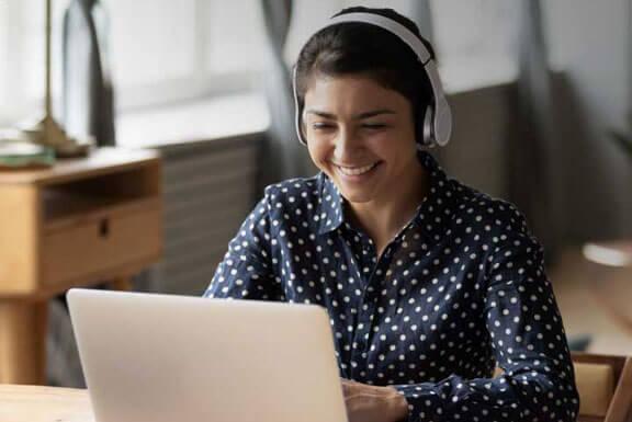 Image of woman at laptop